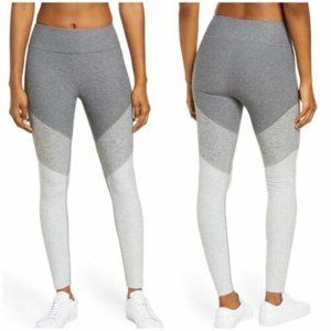 Outdoor Voices Springs 7/8 Leggings in Graphite Ash Dove Gray Color Block